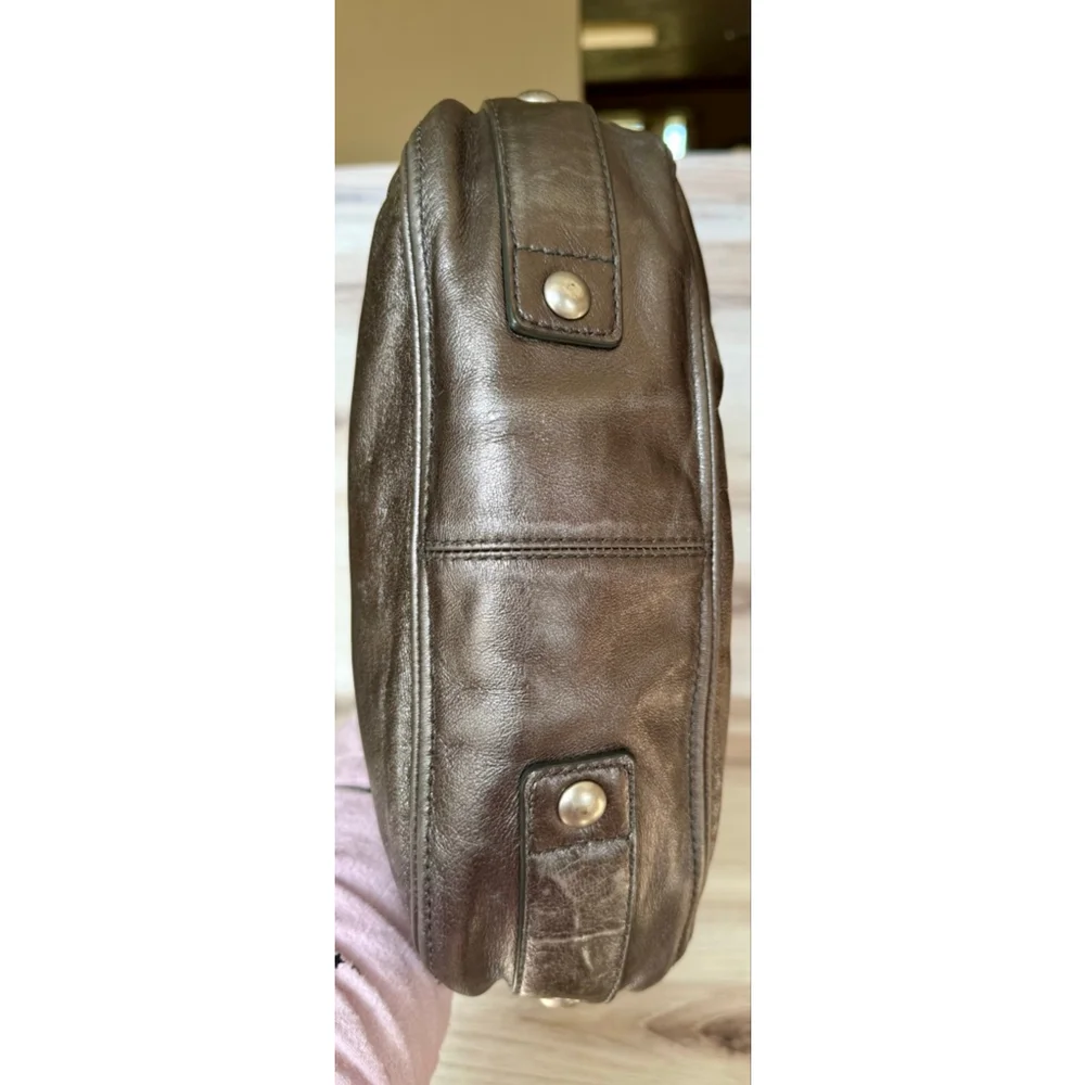 Coach Zoe Gun Metal Grey Leather Shoulder Bag One‎ Size - Picture 5 of 7